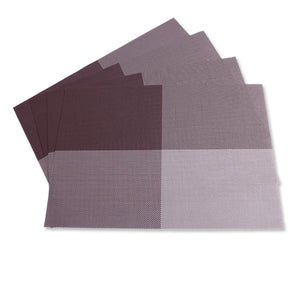 Gourmet Art 4-Piece PVC Placemat, Brown Check
