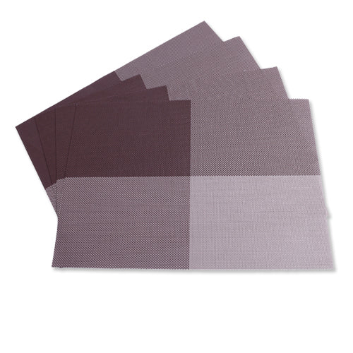 Gourmet Art 4-Piece PVC Placemat, Brown Check