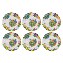 Load image into Gallery viewer, Gourmet Art 6-Piece Succulents Melamine 11&quot; Plate