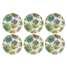 Load image into Gallery viewer, Gourmet Art 6-Piece Succulents Melamine 8 34&quot; Plate