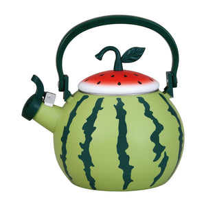Gourmet Art Watermelon Enamel-on-Steel Whistling Kettle