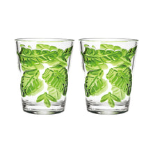 Load image into Gallery viewer, Gourmet Art 2-Piece Tropical Leaves Acrylic DOF Tumbler, 16 oz.