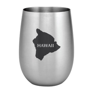 Supreme Stainless Steel Hawaii Island 20 oz. Stemless Wine Glass