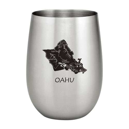 Supreme Stainless Steel Oahu Island 20 oz. Stemless Wine Glass