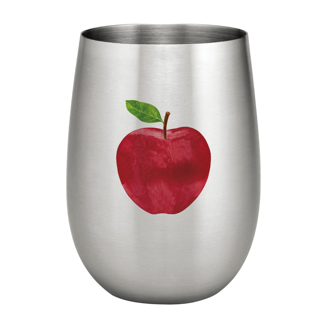 Supreme Stainless Steel Apple 20 oz. Stemless Wine Glass