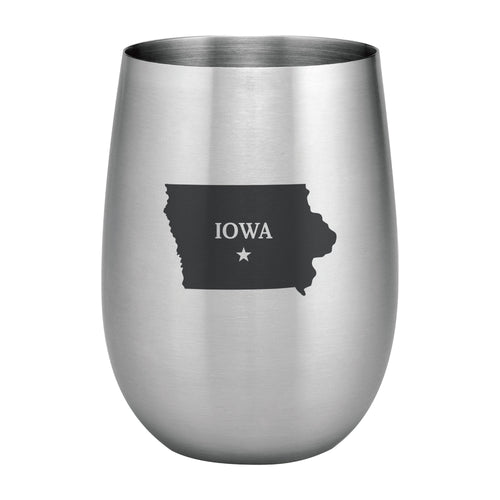 Supreme Stainless Steel Iowa 20 oz. Stemless Wine Glass