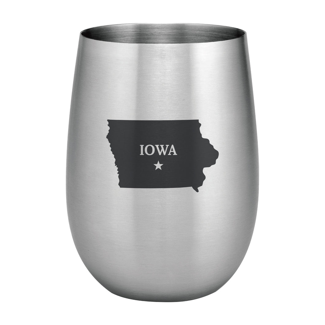 Supreme Stainless Steel Iowa 20 oz. Stemless Wine Glass