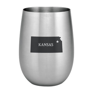 Supreme Stainless Steel Kansas 20 oz. Stemless Wine Glass