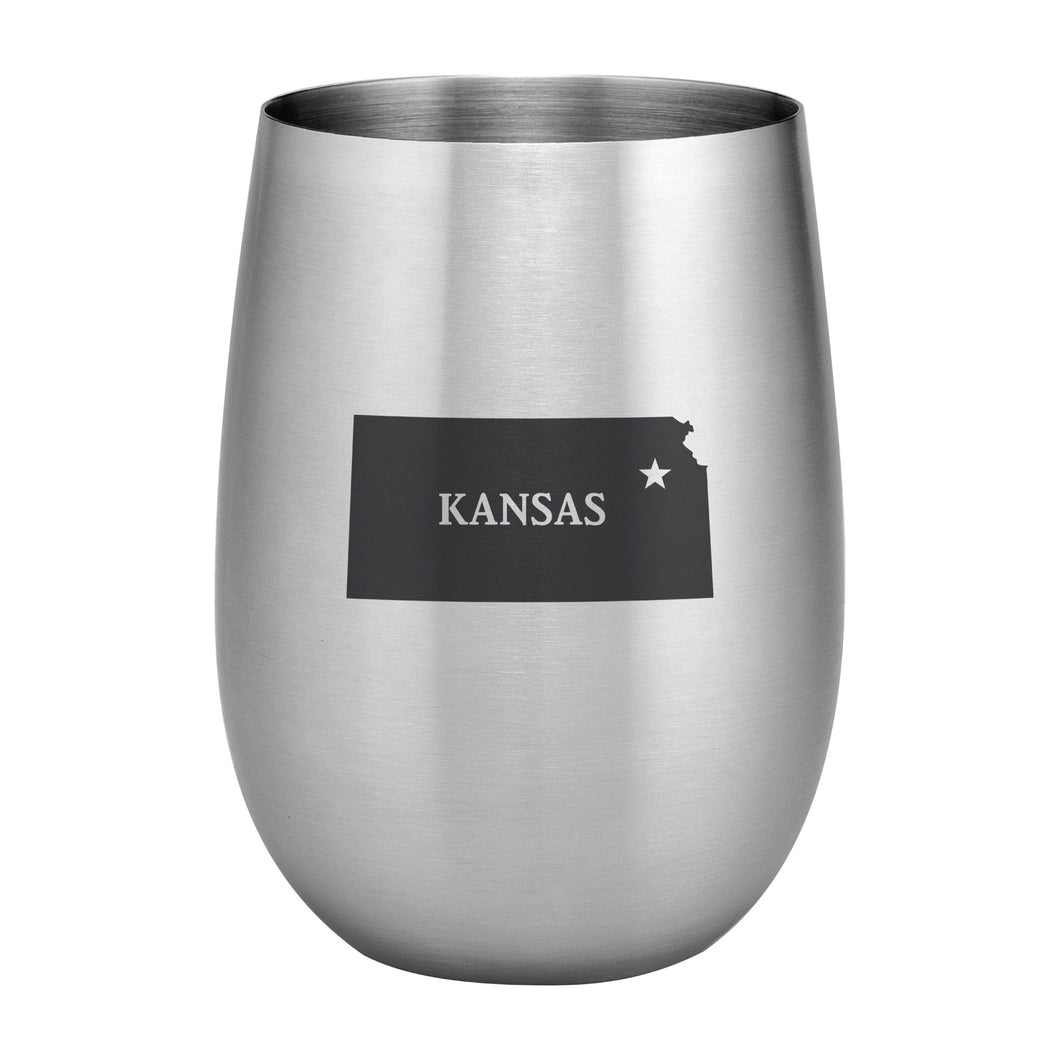 Supreme Stainless Steel Kansas 20 oz. Stemless Wine Glass