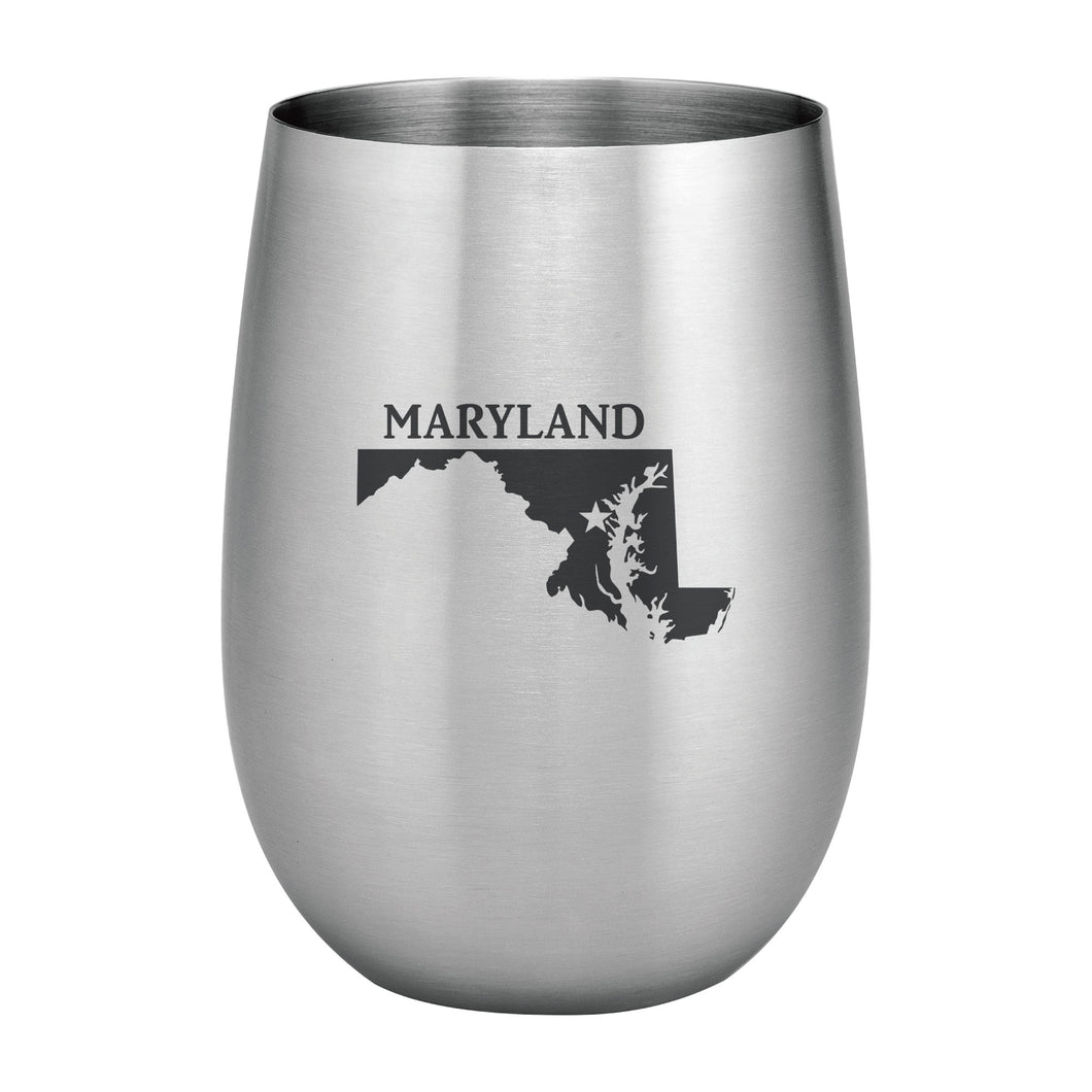Supreme Stainless Steel Maryland 20 oz. Stemless Wine Glass