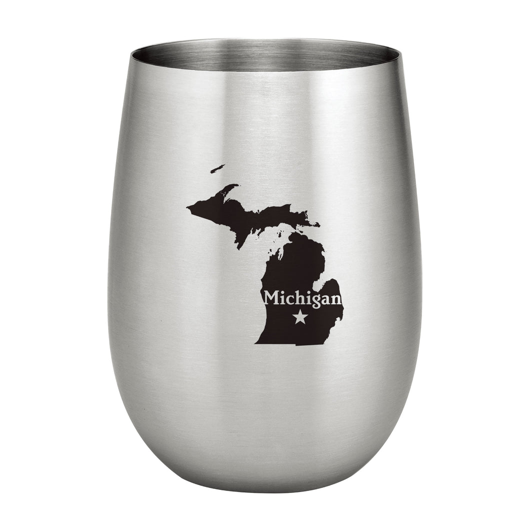 Supreme Stainless Steel Michigan 20 oz. Stemless Wine Glass