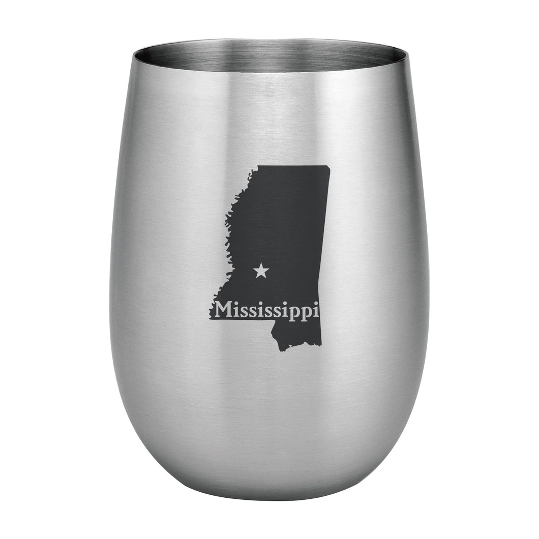 Supreme Stainless Steel Mississippi 20 oz. Stemless Wine Glass