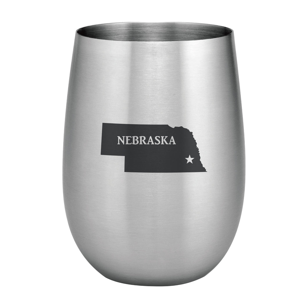 Supreme Stainless Steel Nebraska 20 oz. Stemless Wine Glass