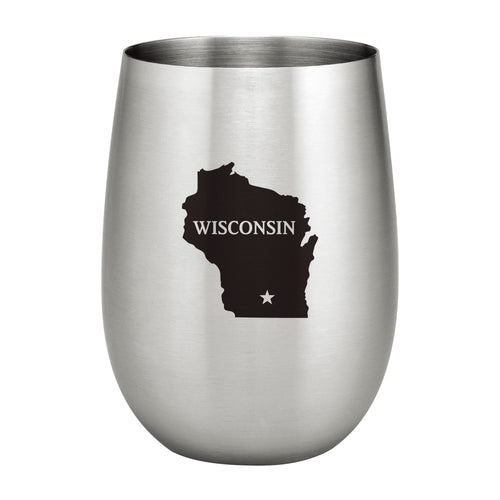 Supreme Stainless Steel Wisconsin 20 oz. Stemless Wine Glass