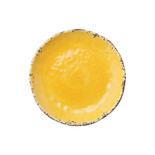 Load image into Gallery viewer, Gourmet Art 4-Piece Crackle Melamine 6&quot; Plate, Yellow