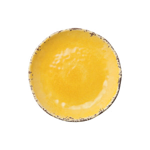 Gourmet Art 4-Piece Crackle Melamine 6" Plate, Yellow