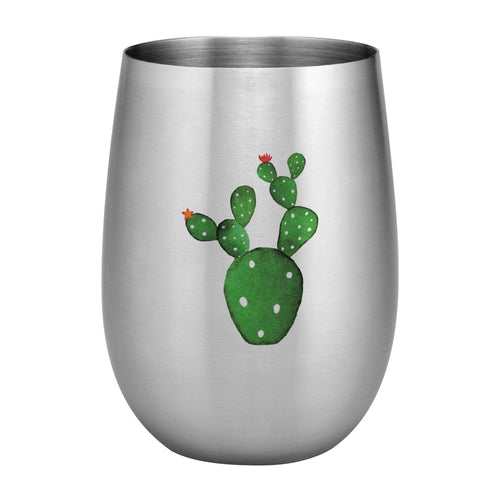 Supreme Stainless Steel Prickly Pear 20 oz. Stemless Wine Glass