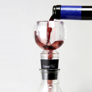 Gourmet Art Crystal Vine Wine Aerator, Black