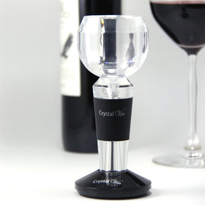Gourmet Art Crystal Vine Wine Aerator, Black