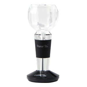 Gourmet Art Crystal Vine Wine Aerator, Black