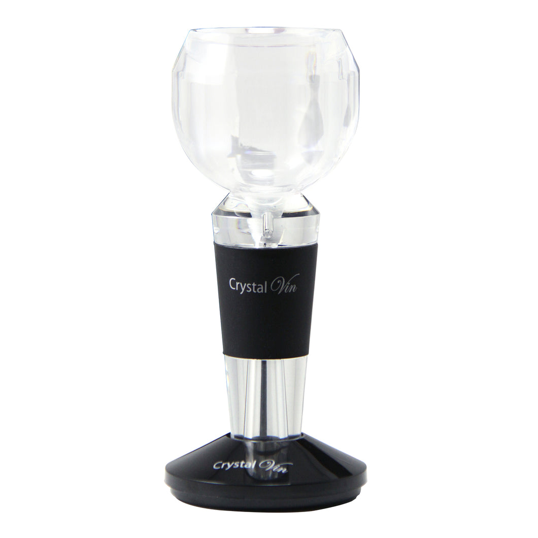 Gourmet Art Crystal Vine Wine Aerator, Black