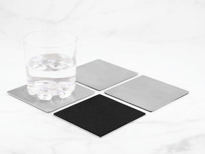 Supreme Stainless Steel 4-Piece Wisconsin Coaster
