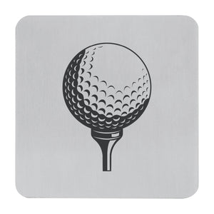 Supreme Stainless Steel 4-Piece Golf Coaster