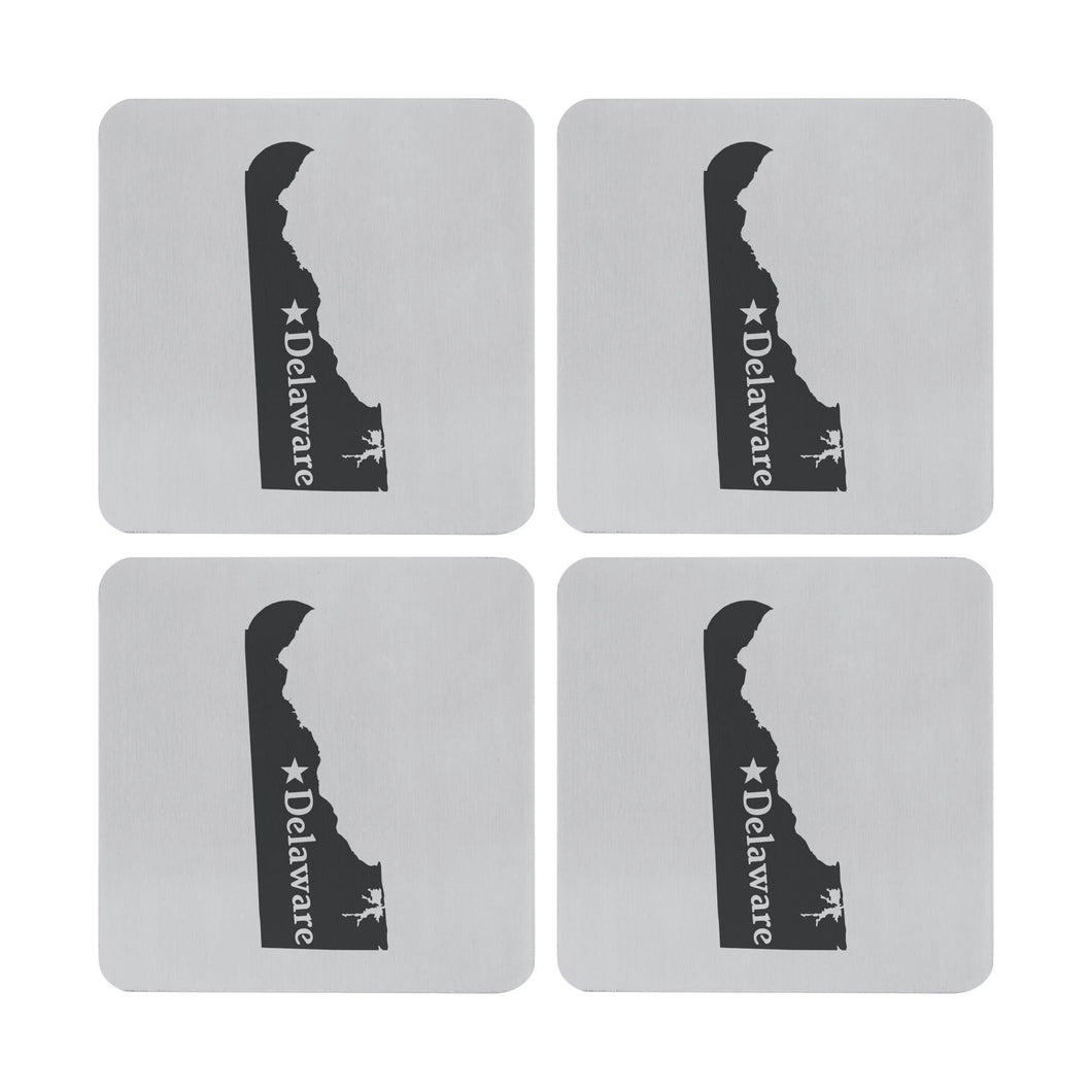 Supreme Stainless Steel 4-Piece Delaware Coaster