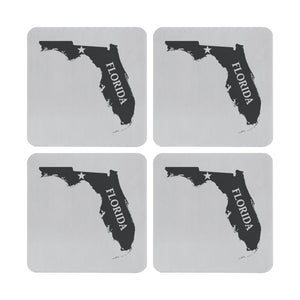 Supreme Stainless Steel 4-Piece Florida Coaster