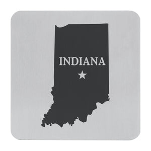 Supreme Stainless Steel 4-Piece Indiana Coaster