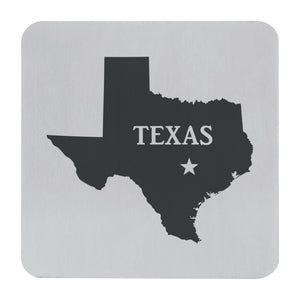 Supreme Stainless Steel 4-Piece Texas Coaster