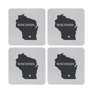 Supreme Stainless Steel 4-Piece Wisconsin Coaster
