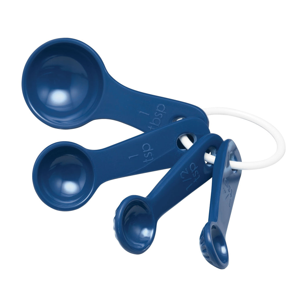 Gourmet Art 4-Piece Latte Melamine Measuring Spoon, Navy