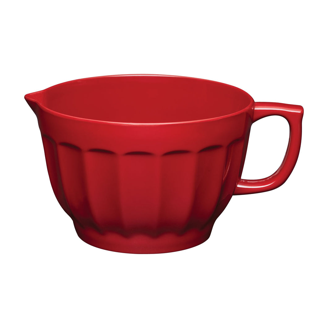 Gourmet Art Latte Melamine 4.3 qt. Batter Bowl, Red