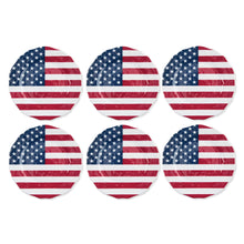 Load image into Gallery viewer, Gourmet Art 6-Piece American Flag Melamine 8 3/4&quot; Plate