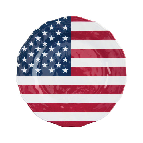 Gourmet Art 6-Piece American Flag Melamine 8 3/4