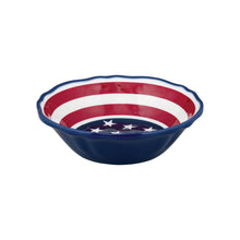 Load image into Gallery viewer, Gourmet Art 6-Piece American Flag Melamine 7&quot; Bowl