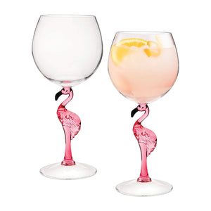 Gourmet Art 2-Piece Flamingo 20 oz. Acrylic Wine Glass
