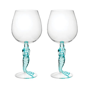 Gourmet Art 2-Piece Mermaid 17 oz. Acrylic Wine Glass