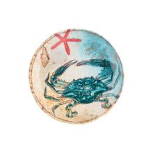 Load image into Gallery viewer, Gourmet Art 4-Piece Sealife Crab Melamine 6 Plate