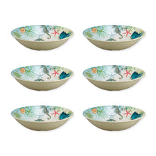 Load image into Gallery viewer, Gourmet Art 6-Piece Sealife Seahorse Melamine 8 Bowl