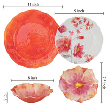 Load image into Gallery viewer, Gourmet Art 4-Piece Tiger Lily Melamine 6 Plate