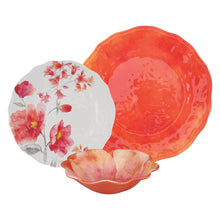 Load image into Gallery viewer, Gourmet Art 12-Piece Tiger Lily Melamine Dinnerware Set