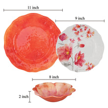 Load image into Gallery viewer, Gourmet Art 6-Piece Tiger Lily Melamine 11 Plate