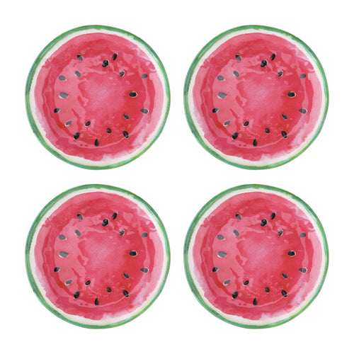 Gourmet Art 4-Piece Watermelon Melamine 6 Plate