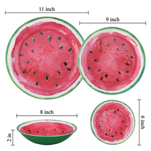 Gourmet Art 4-Piece Watermelon Melamine 6 Plate