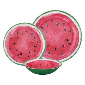 Gourmet Art 12-Piece Watermelon Melamine Dinnerware Set
