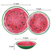 Load image into Gallery viewer, Gourmet Art 6-Piece Watermelon Melamine 11 Plate
