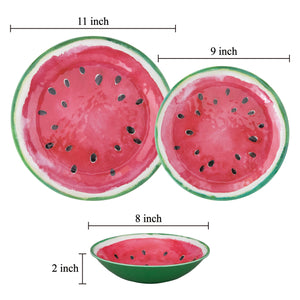 Gourmet Art 6-Piece Watermelon Melamine 11 Plate