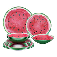 Load image into Gallery viewer, Gourmet Art 12-Piece Watermelon Melamine Dinnerware Set